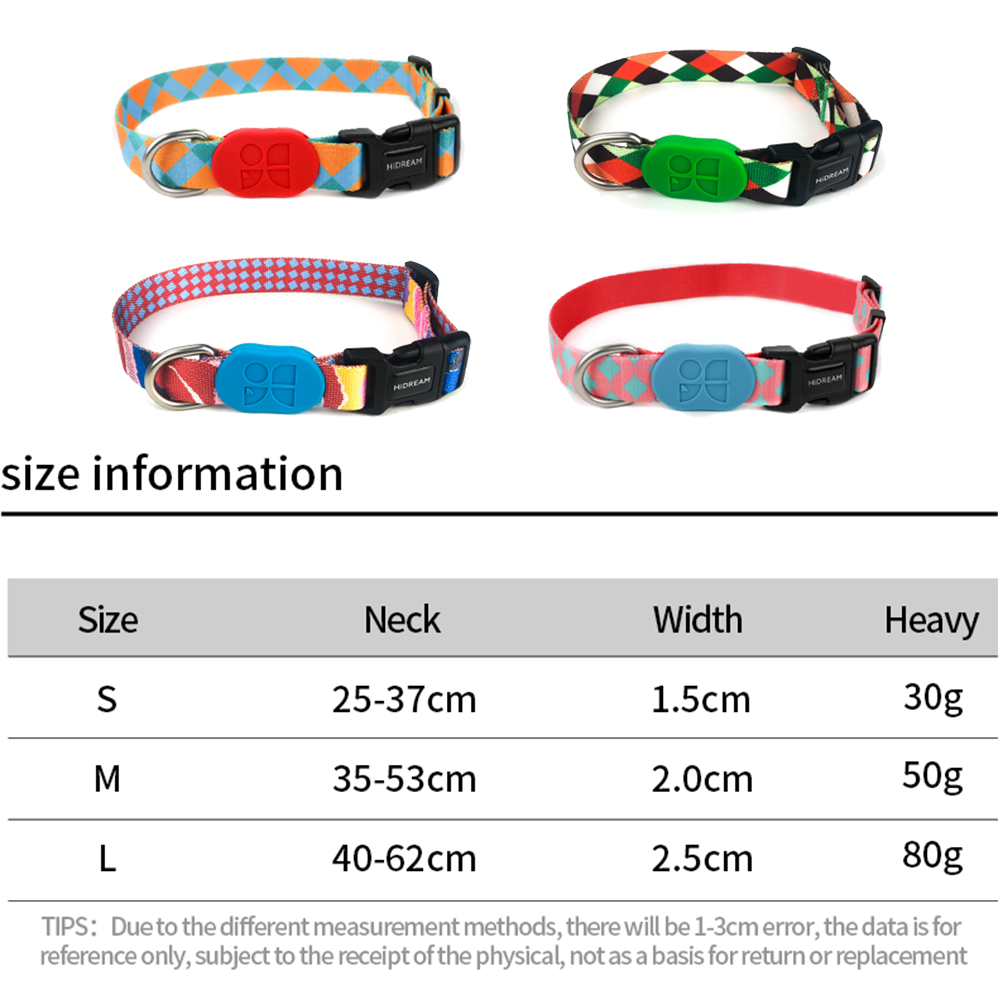 HiDREAM Dog Anti-Pull Adjustable Soft Polyester Collar