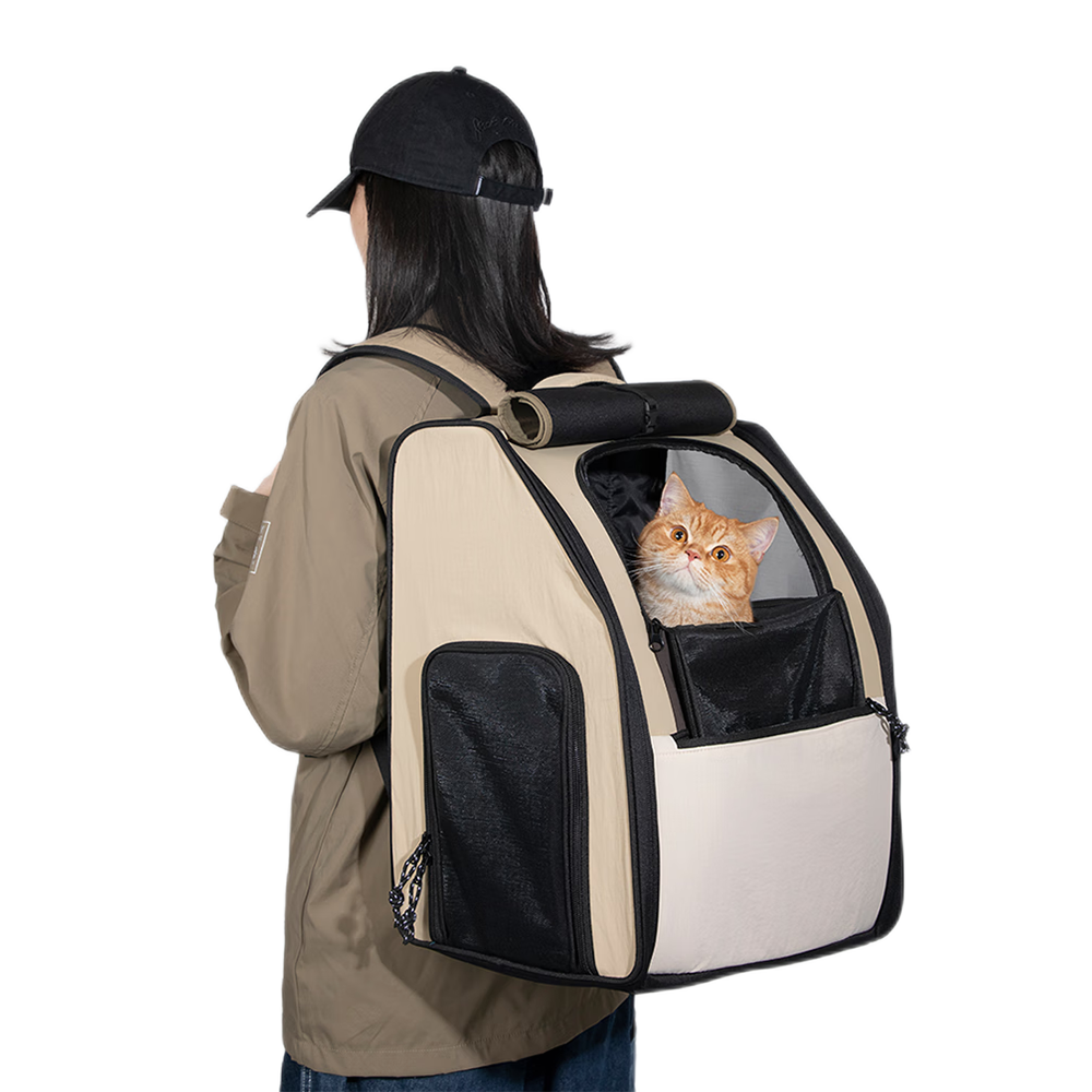 HiDREAM Pet Breathable Canvas Portable Backpack Outdoor Travel