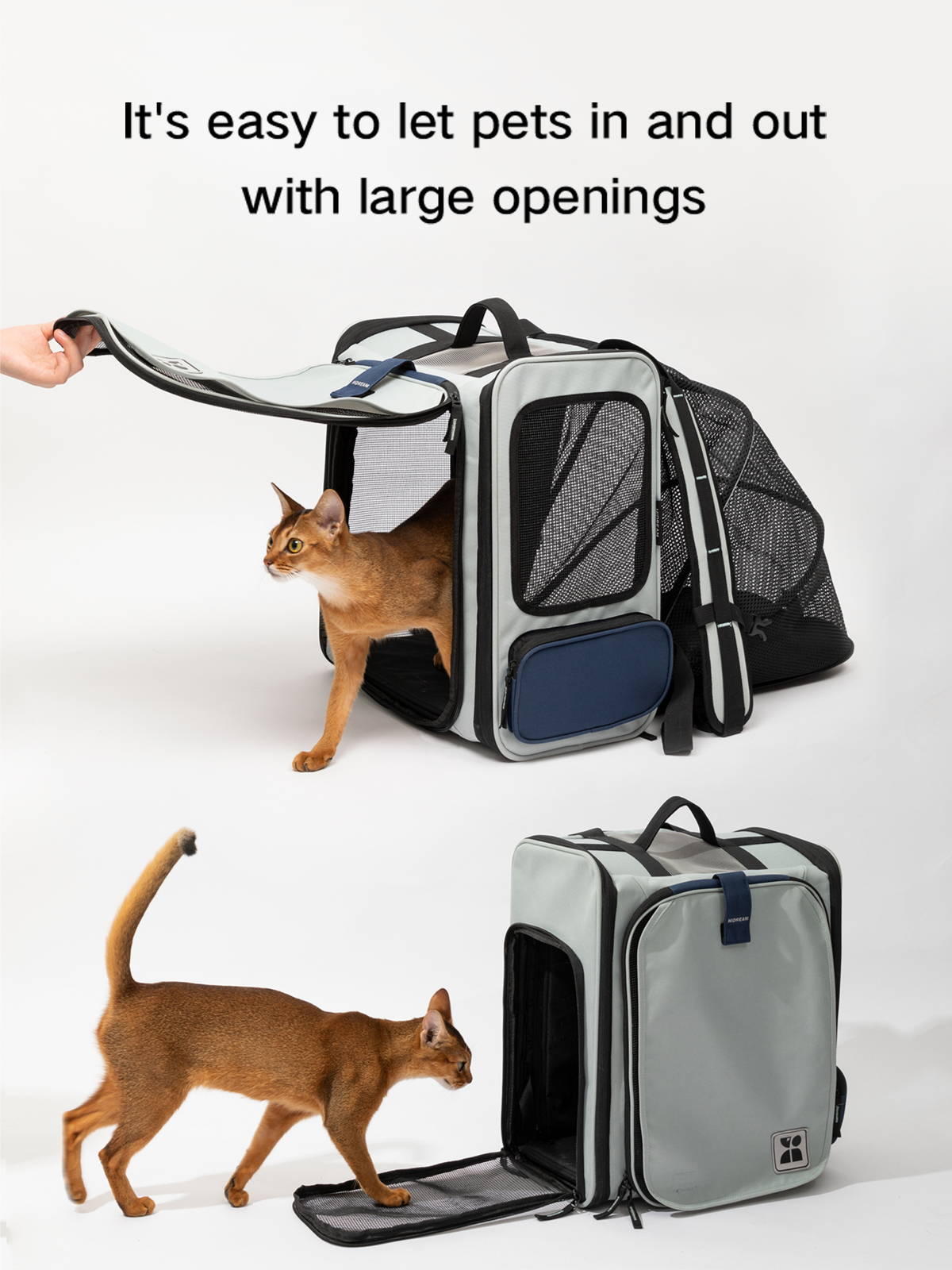 HiDREAM Cat Dog Backpack Portable Breathable Carrier Bag Zipper Tent