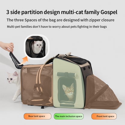 HiDREAM Pet Front and Rear Tent Backpack