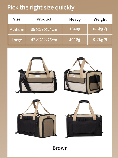 HiDREAM Cat Carrier Bag Airline Approved Transport For Outgoing