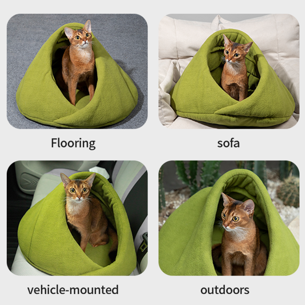 HiDREAM Warm Breathable Stylish Semi-enclosed Puppy Cat Bed