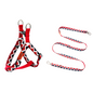 HiDREAM Dog Adjustable Double Head Nylon Leash Harness Set